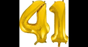 Folieballon nr. 41 Goud 86cm