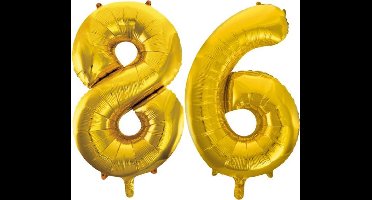 Folieballon nr. 86 Goud 86cm