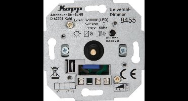 Kopp dimmer LED - Druk - Fase aansnijding - Inbouw - 3 tot100W