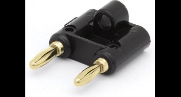 Velleman DUBBELE BANAANPLUG - ZWART
