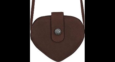 Dirndl Tasje - Tasje Voor Bij Dirndl Jurk - Hartvorm - Donkerbruin