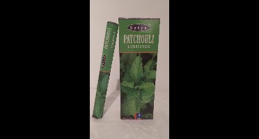 Satya Patchouli Wierookstokjes  Hexa verpakking 20 Stokjes Wierook 23 cm
