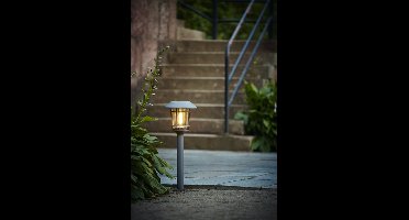 RTM Lighting Solar Priklamp -Antraciet -Warm Wit -60CM -Zonne-Energie