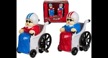 Racing grannies - Opwindbare racende oma's - set 2 stuks