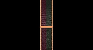 Apple Watch Sport Loop  - 45 mm - Dark Cherry/Forest Green - Regular - voor Apple Watch SE/5/6