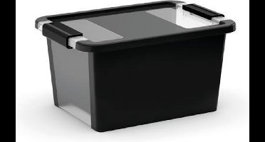 Kis Opbergbox Bi Box L - 40L - 55x35x28cm - Zwart/Transparant