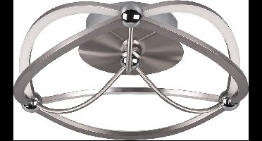 LED Plafondlamp - Plafondverlichting - Torna Charis - 20W - Warm Wit 3000K - Dimbaar - Rond - Mat Nikkel - Aluminium