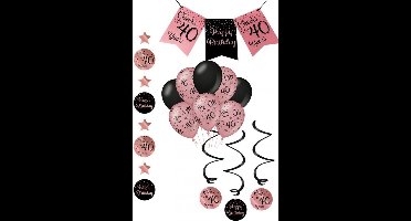 Verjaardags Versiering Feestpakket 4 delig 40 jaar