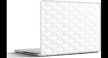 Laptop sticker - 14 inch - Achtergrond - Vormen - Wit - 32x5x23x5cm - Laptopstickers - Laptop skin - Cover