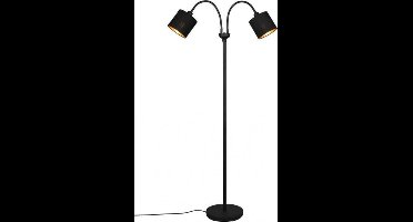 REALITY TOMMY - Vloerlamp - Zwart mat - excl. 2x E14 4 W - Licht apart schakelbaar - Flexibel