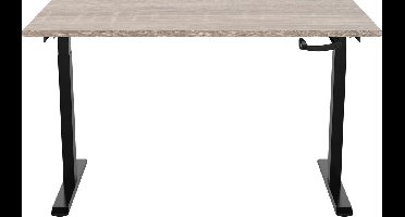 OrangeLabel S1 Desk Zit/sta met slinger. Onderstel kleur zwart en incl. blad 120x80 Robson Eik