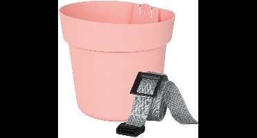 Geli Bloempot Conny - 16 cm - Roze - Gerecycled kunststof - Muur, balkonreling en regenpijp bevestiging