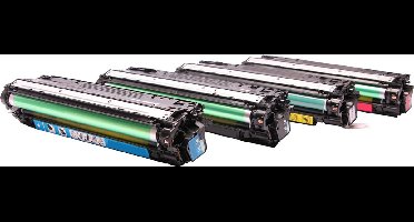 Set 4x ABC huismerk toner geschikt voor HP Color Laserjet CP5225 CP5225N CP5225DN CP5225XH CP 5225 CP 5225N CP 5225DN CP 5225XH HP 307A CE740A CE741A CE742A CE743A