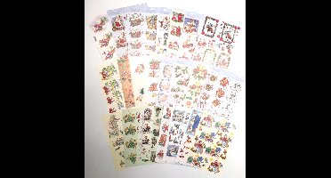 Top Voordeel KERST 3da4 vellen Pakket - 0.a. Voor het maken van kaarten en scrapbooking – 24 verschillende A4 Vellen