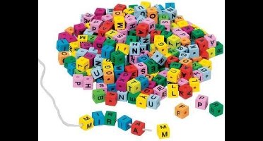 Letterdobbelsteentjes Gekleurd