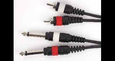 MUSIC STORE Cinch-jackkabel 3m standaard - Audio kabel