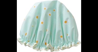 Dikke 1Stuks Douche muts - Shower Cap - Cyaan Madelief - Waterdicht - BadMuts - Dubbele Laag - Douchemuts Haar Cover Bedekking - Vrouwen Benodigdheden DoucheCap Badkamer Accessoires