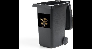 Container sticker Bladeren - Goud - Planten - 40x40 cm - Kliko sticker