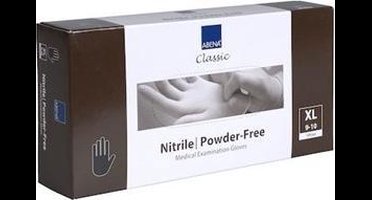 Abena Wegwerp Handschoenen Nitril - Ongepoederd - Zwart - Maat XL - 100 stuks