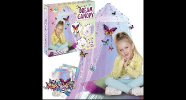 Klamboe Roze Kinderkamer 275pcs - Ontwerp je Klamboe met Vlinders, Diamantjes & Letters - Klamboe Kinderkamer - Sterrenhemel - Muggennet - 220cm Hoog - Joya Creative