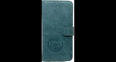 HEM leren Book Case (geschikt voor 15 Plus) iPhone 15 Plus hoesje met 3 pasjesuitsnedes - Portemonneehoesje - Pasjeshouder - Baby Blue