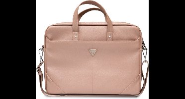 GUESS, 16'' Laptoptas Saffiano Model, Roze