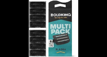 Boldking Scheermesjes Regular - Scheermes Man & Vrouw - Scheermes Normale Huid - Heren & Dames - 8 Razor Blades Mannen