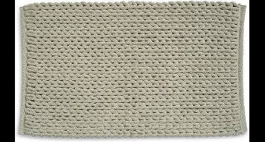 Badkamer Vloerkleed, Badmat, 120 x 70 cm, Taupe, Gerecycled Polyester, Katoen - Kela | Masha