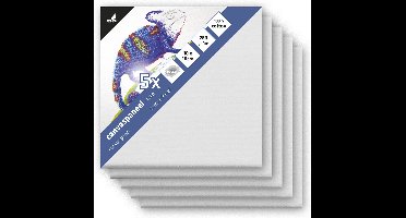 Kangaro canvaspaneel - 10x10 cm - 3mm board - 3x primed - set 5 stuks - K-801010