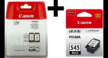 Canon PG-545 + CL-546 - Inktcartridge - Origineel - Standaard capaciteit - Kleur en Zwart 2x + Retourzakje