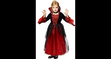 Klassieke prinsessenkostuum rood/zwart - Maat 116