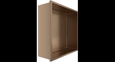 Inbouwnis - Lonis Nima - 30x30x10cm - Geborsteld Koper