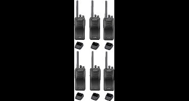 Set van 6 stuks Kenwood TK-3501 PMR446 met tafelladers