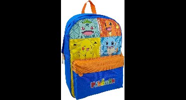 Pokémon - Rugzak - 3D - 2 vakken - Premium Quality - 40cm - Pikachu - Squirtle - Charmander - Bulbasaur