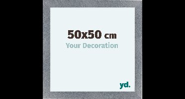 Your Decoration - Fotolijst 50x50 cm - MDF - Aluminium Geborsteld - Como