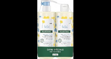 Klorane Bébé Gentle Cleansing Gel Set van 2 x 500 ml