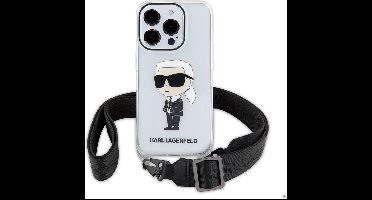 Karl Lagerfeld iPhone 15 Pro Backcover hoesje IML IKONIK CROSSBODY - Transparant