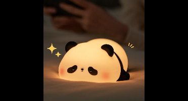Merdoo Kerstcadeau Schattige Panda Nachtlampje - Nachtlampje Kinderen - LED - USB Oplaadbaar - Nachtlampje Baby - Dimbaar - Nachtlampjes - BPA-vrij - Een verjaardagscadeau voor de baby