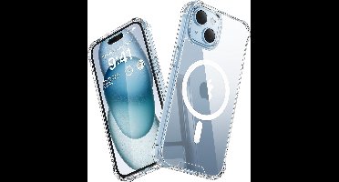 Hoesje Geschikt voor iPhone 15 Plus Magsafe hoesje transparant backcover Anti Shock