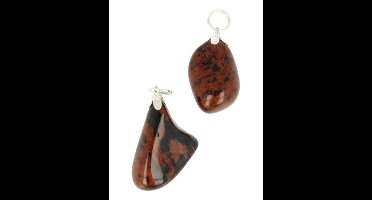 Edelsteenhanger Obsidiaan mahonie