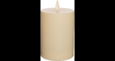 Anna's Collection LED kaars/stompkaars - ivoor wit - D8 x H13 cm - voor buiten en binnen