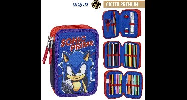 Sonic the Hedgehog Knutselen Tekenen Etui Jongens Meisjes - 44 Stuks