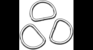2x D ring - 29mm - metaal