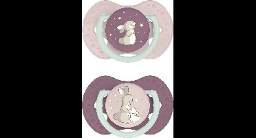 Difrax LOVI Dynamische Fopspeen - 0 tot 6 Maanden - Roze & Beige - 2 Stuks