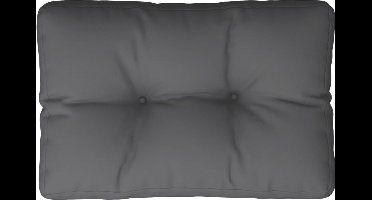 vidaXL - Palletkussen - 50x40x12 - cm - stof - antracietkleurig