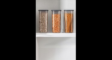 Asir - Opbergdozenset (3 stuks) - Antraciet - 10 x 10 x 24,5