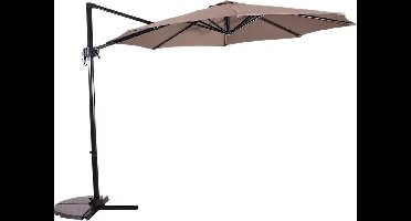 Grote Zweefparasol Libra Taupe 3m Compleet