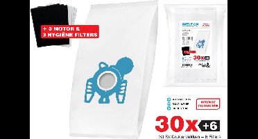 30x Miele Stofzuigerzakken GN - 3D stofzakken + 3x Filter sets - 3 Hygiëne en 3 Motor filters meegeleverd! Premium kwaliteit - Multi lagen - Anti Allergie -Geschikt voor o.a. Miele C3, C2, S8, S5, S2, S8000, S5000, S200, S800, S600, S400