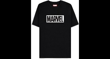 Marvel - Marvel Wit Logo T-shirt Zwart - XXL