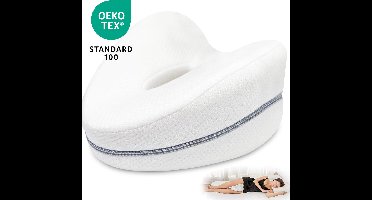 Kniekussen Voor In Bed Zijslapers – Orthopedisch Beenkussen Met Wasbare Hoes – Traagschuim Knie Kussen Voor Benen – Ergonomisch Kniekussen Tegen Rug‑, Heup‑ En Kniepijn – Zijslaapkussen Volwassenen – Koel & Hypoallergeen Slaapkussen